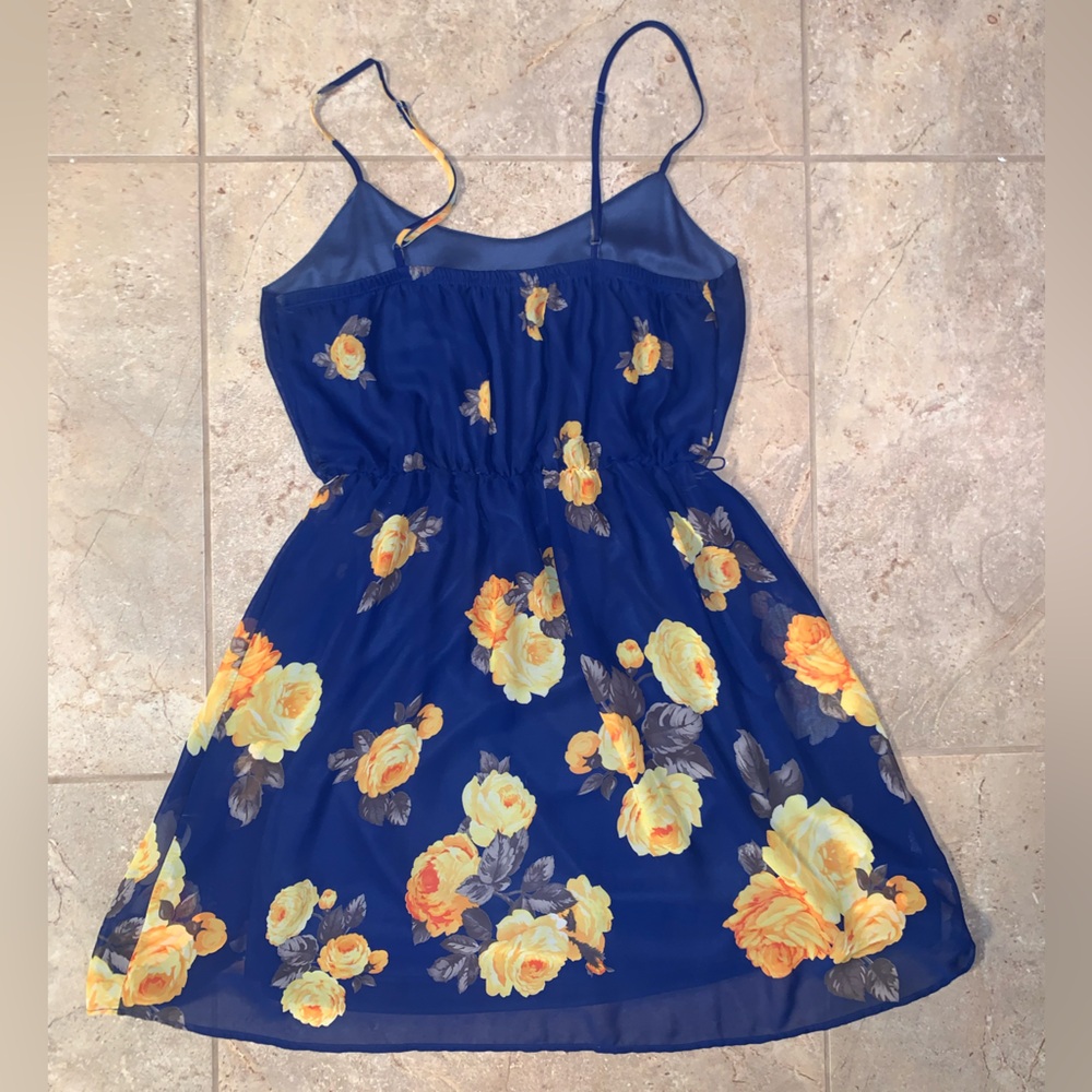 🌼💙Charming Charlie Blue and Yellow Floral Mini Dress - Adjustable Straps - - Picture 2 of 15